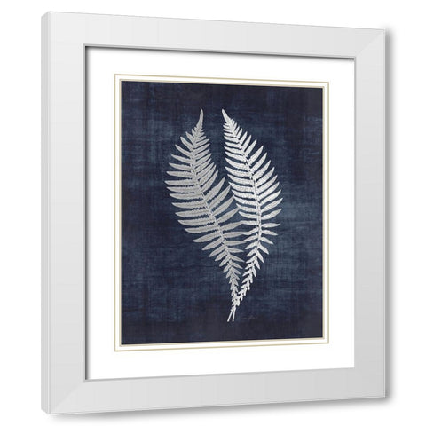 Fern 2 White Modern Wood Framed Art Print with Double Matting by Brown, Denise