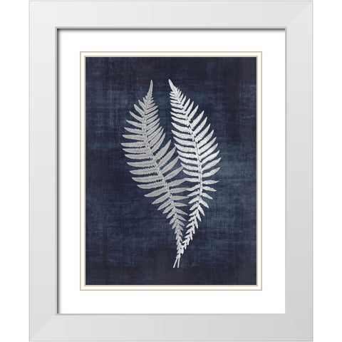 Fern 2 White Modern Wood Framed Art Print with Double Matting by Brown, Denise