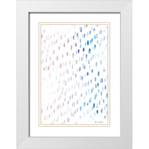 Love These Dots 2 White Modern Wood Framed Art Print with Double Matting by Brown, Denise