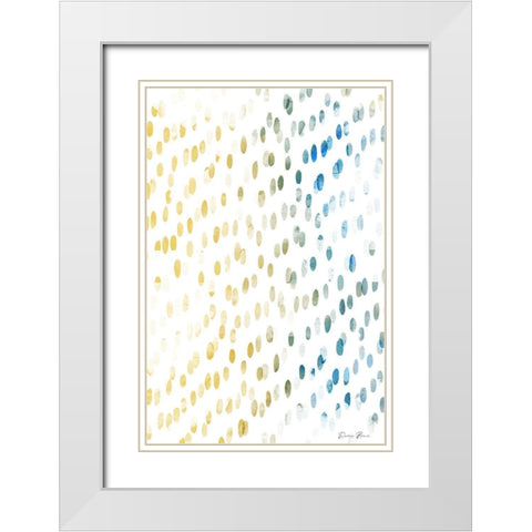 Love These Dots White Modern Wood Framed Art Print with Double Matting by Brown, Denise