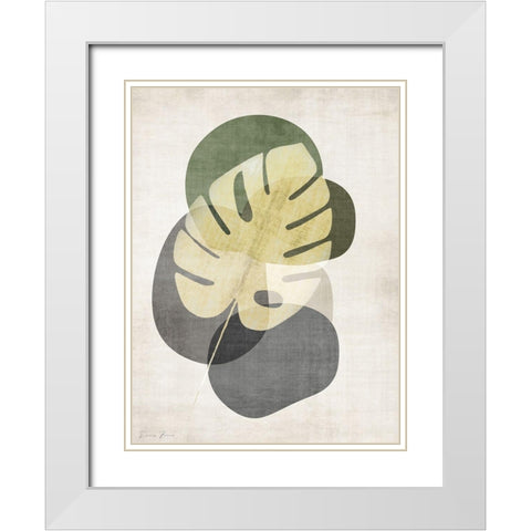 Cabana Palm 2 White Modern Wood Framed Art Print with Double Matting by Brown, Denise