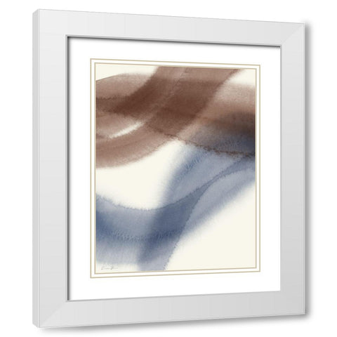 Broad Strokes 1 White Modern Wood Framed Art Print with Double Matting by Brown, Denise