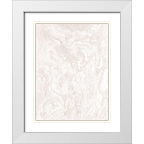 Marbled White Modern Wood Framed Art Print with Double Matting by Brown, Denise