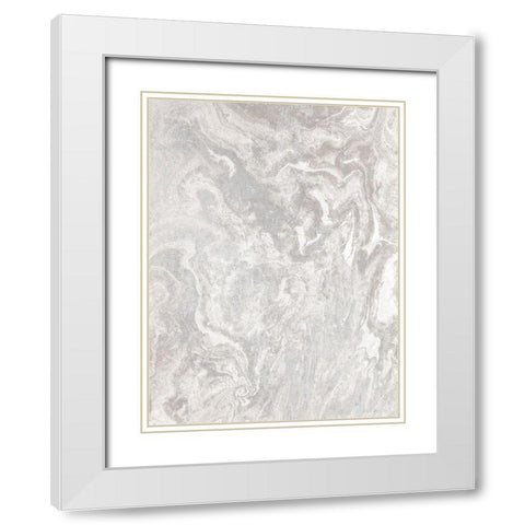 Marbled 2 with Overlay White Modern Wood Framed Art Print with Double Matting by Brown, Denise