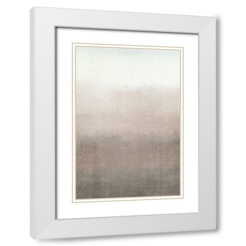 Oasis White Modern Wood Framed Art Print with Double Matting by Brown, Denise
