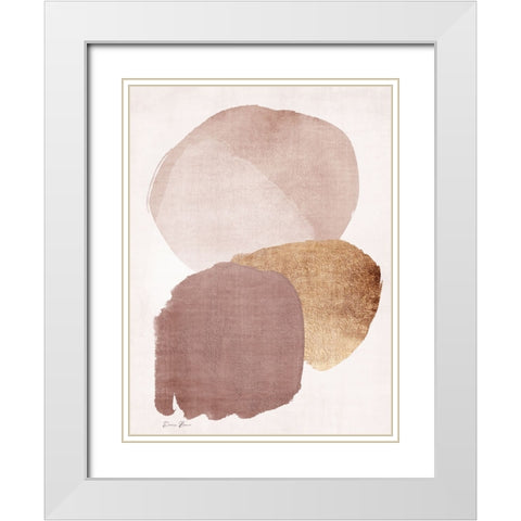 Organic Textures 2 White Modern Wood Framed Art Print with Double Matting by Brown, Denise