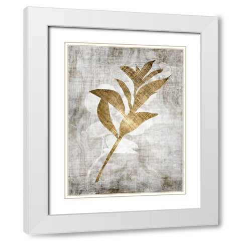 Modern Foliage 1 White Modern Wood Framed Art Print with Double Matting by Brown, Denise