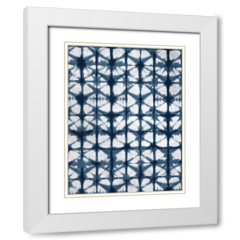 Shibori 1 White Modern Wood Framed Art Print with Double Matting by Brown, Denise