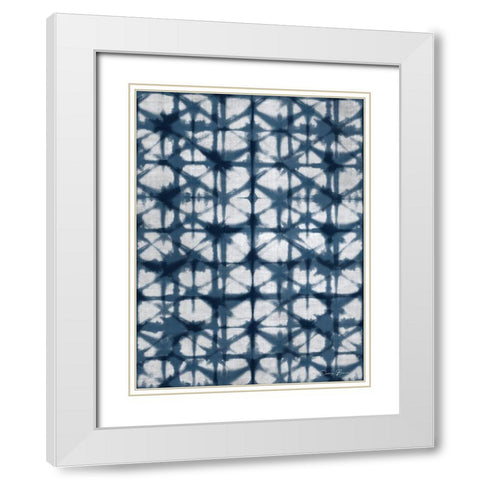 Shibori 2 White Modern Wood Framed Art Print with Double Matting by Brown, Denise