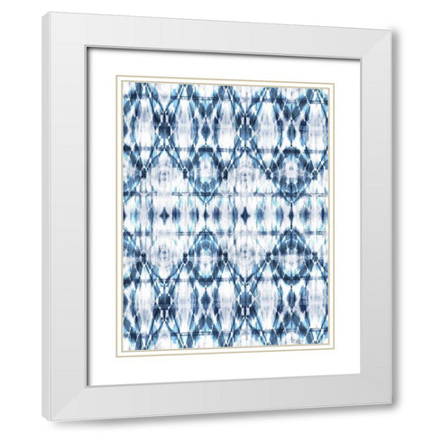 Shibori Pattern Large with White White Modern Wood Framed Art Print with Double Matting by Brown, Denise