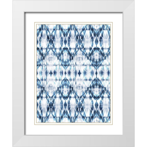 Shibori Pattern Large with White White Modern Wood Framed Art Print with Double Matting by Brown, Denise