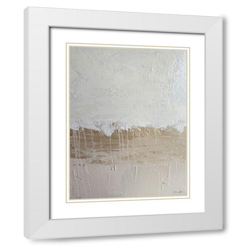 Tranquility 1 White Modern Wood Framed Art Print with Double Matting by Brown, Denise