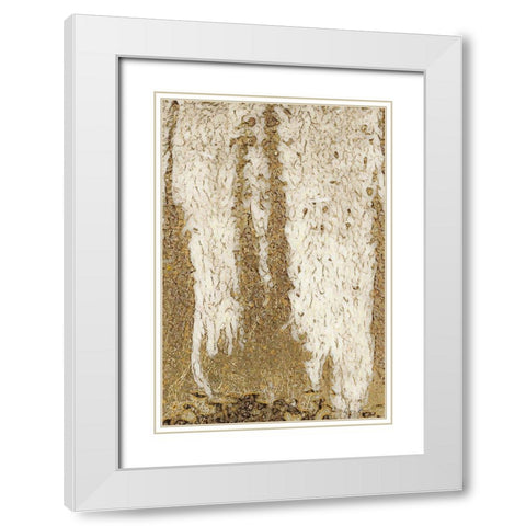 Flow White Modern Wood Framed Art Print with Double Matting by Brown, Denise