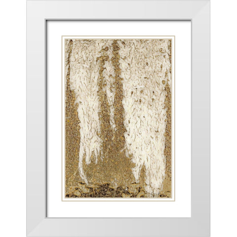 Flow White Modern Wood Framed Art Print with Double Matting by Brown, Denise