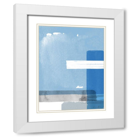 Journey White Modern Wood Framed Art Print with Double Matting by Brown, Denise