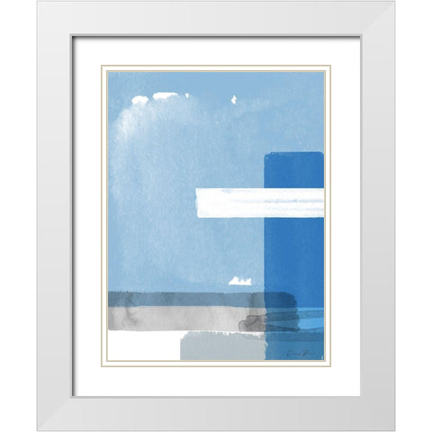 Journey White Modern Wood Framed Art Print with Double Matting by Brown, Denise
