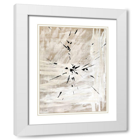Minimal Black White Modern Wood Framed Art Print with Double Matting by Brown, Denise