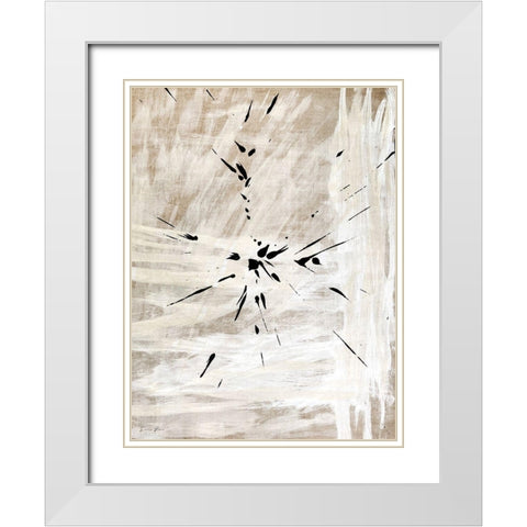 Minimal Black White Modern Wood Framed Art Print with Double Matting by Brown, Denise