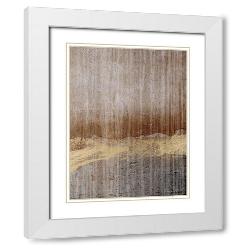 Modern Metallic White Modern Wood Framed Art Print with Double Matting by Brown, Denise