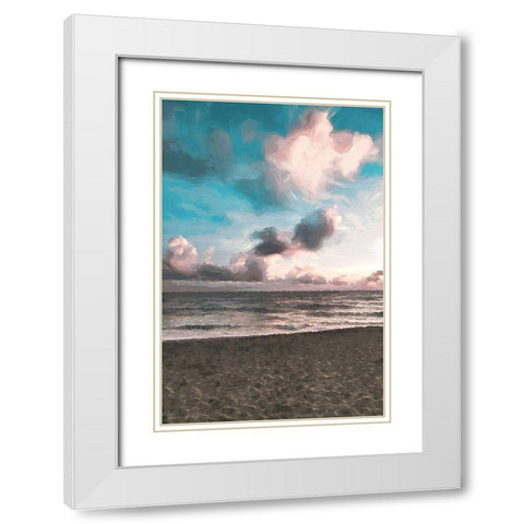 Clouds at Sunset White Modern Wood Framed Art Print with Double Matting by Brown, Denise
