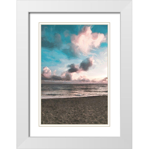 Clouds at Sunset White Modern Wood Framed Art Print with Double Matting by Brown, Denise