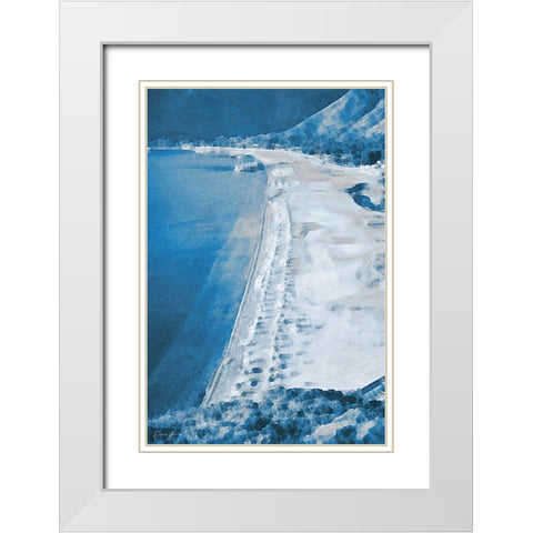 Coast White Modern Wood Framed Art Print with Double Matting by Brown, Denise