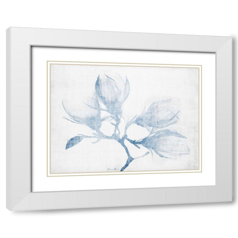 Floral Study White Modern Wood Framed Art Print with Double Matting by Brown, Denise