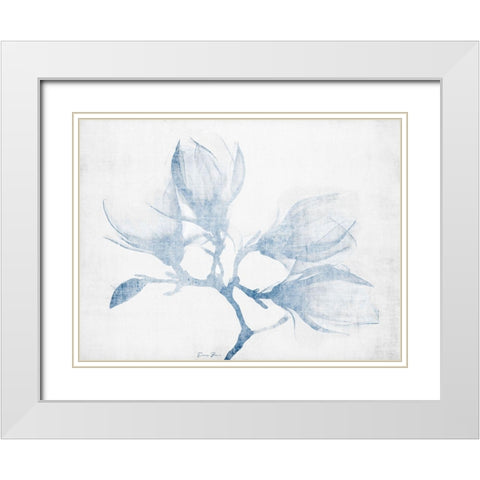 Floral Study White Modern Wood Framed Art Print with Double Matting by Brown, Denise