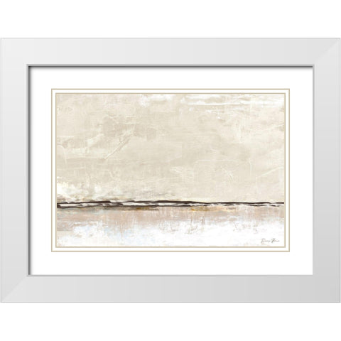 Transition White Modern Wood Framed Art Print with Double Matting by Brown, Denise