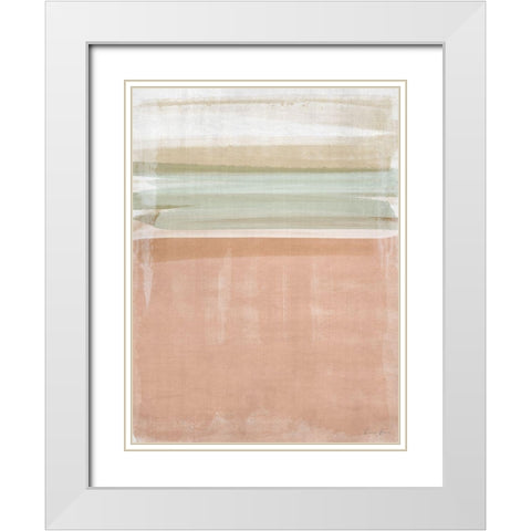 Color Swipes 1 White Modern Wood Framed Art Print with Double Matting by Brown, Denise