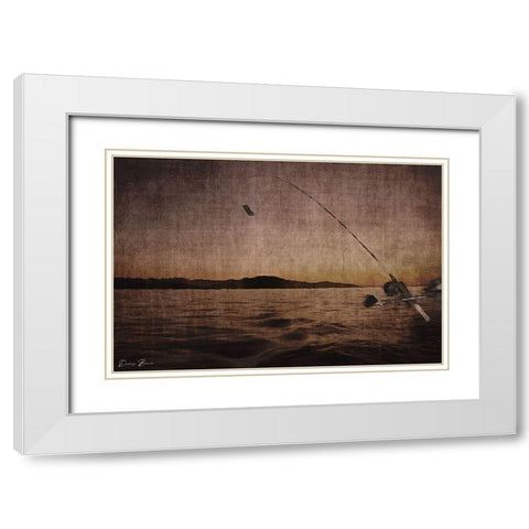 Catching at Sunset White Modern Wood Framed Art Print with Double Matting by Brown, Denise
