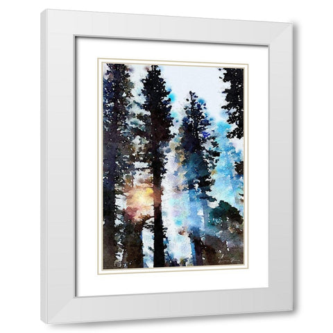 Light Through the Trees White Modern Wood Framed Art Print with Double Matting by Brown, Denise