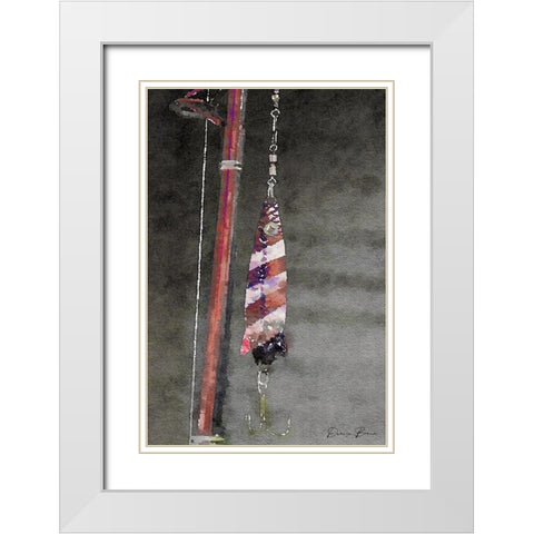 Spoon White Modern Wood Framed Art Print with Double Matting by Brown, Denise