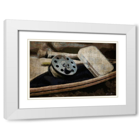 Trout Day White Modern Wood Framed Art Print with Double Matting by Brown, Denise