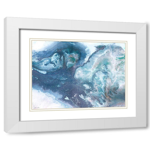 Grace White Modern Wood Framed Art Print with Double Matting by Brown, Denise