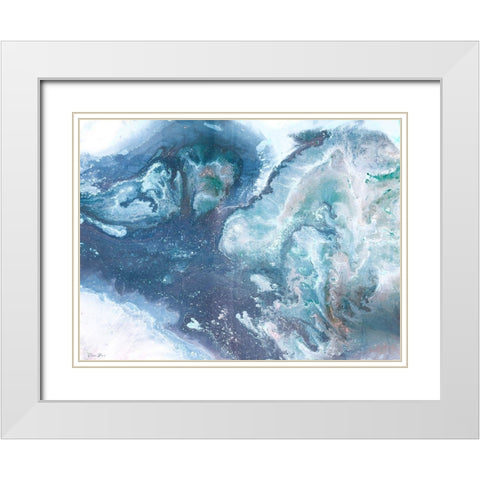 Grace White Modern Wood Framed Art Print with Double Matting by Brown, Denise