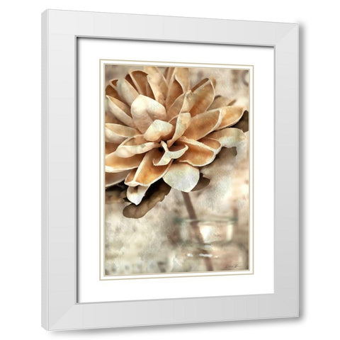 Magnolia 2 White Modern Wood Framed Art Print with Double Matting by Brown, Denise