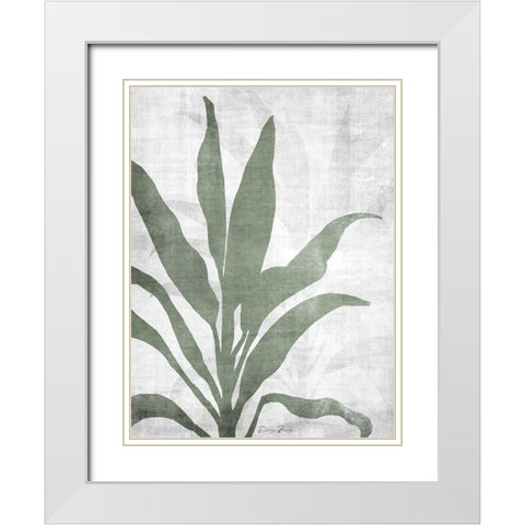 Natures Palm 2 V2 White Modern Wood Framed Art Print with Double Matting by Brown, Denise