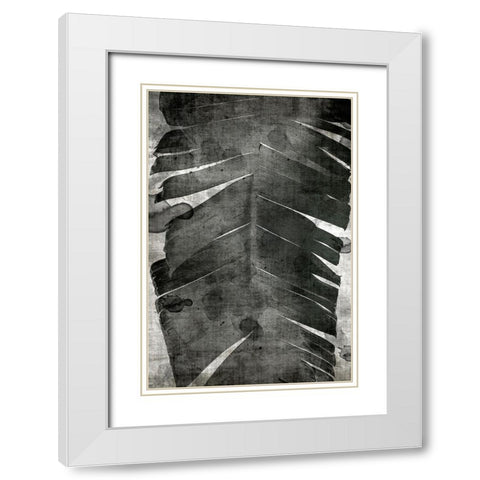 Palm Expression 1 V2 White Modern Wood Framed Art Print with Double Matting by Brown, Denise