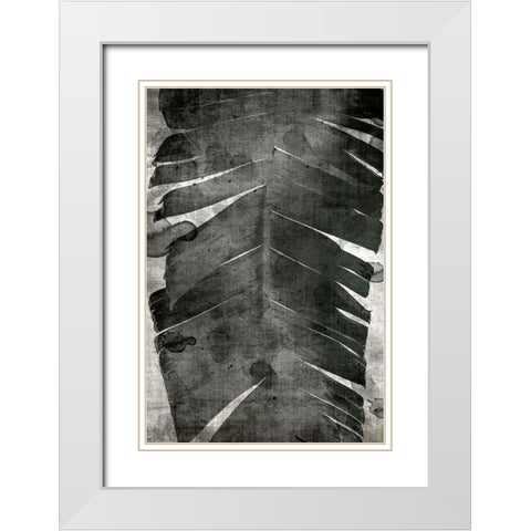 Palm Expression 1 V2 White Modern Wood Framed Art Print with Double Matting by Brown, Denise