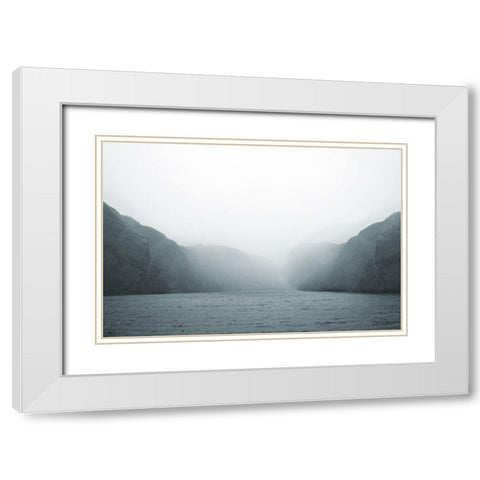 Morning Haze White Modern Wood Framed Art Print with Double Matting by Brown, Denise