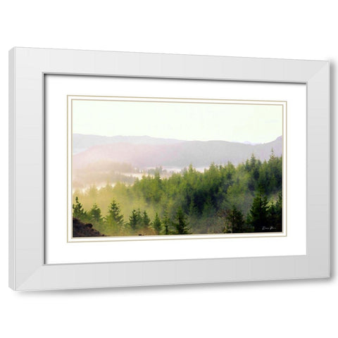 Mountain Landscape White Modern Wood Framed Art Print with Double Matting by Brown, Denise
