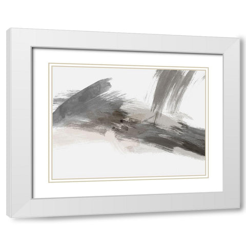 Dexterity 1 White Modern Wood Framed Art Print with Double Matting by Brown, Denise