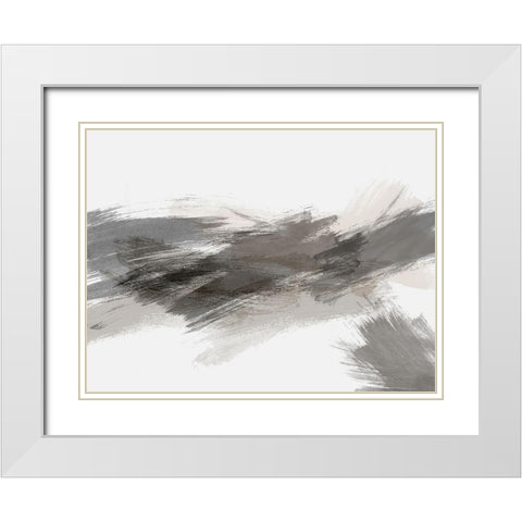 Dexterity 2 White Modern Wood Framed Art Print with Double Matting by Brown, Denise