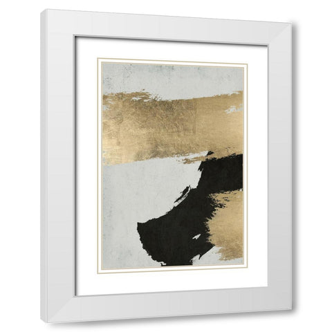 Stride 1 White Modern Wood Framed Art Print with Double Matting by Brown, Denise