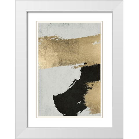 Stride 1 White Modern Wood Framed Art Print with Double Matting by Brown, Denise