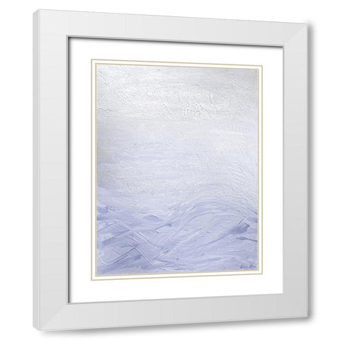Lilac Waves 1 White Modern Wood Framed Art Print with Double Matting by Brown, Denise