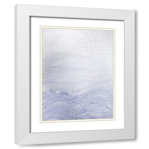 Lilac Waves 2 White Modern Wood Framed Art Print with Double Matting by Brown, Denise