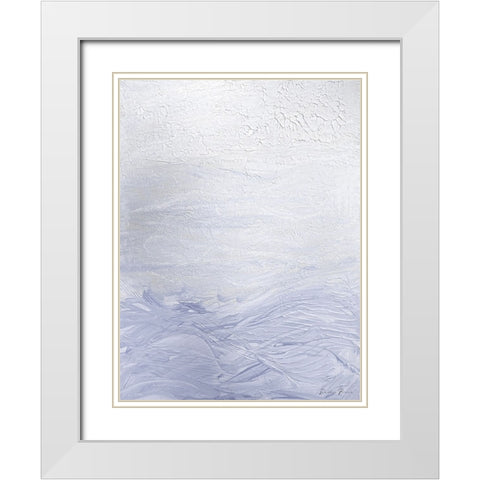 Lilac Waves 2 White Modern Wood Framed Art Print with Double Matting by Brown, Denise