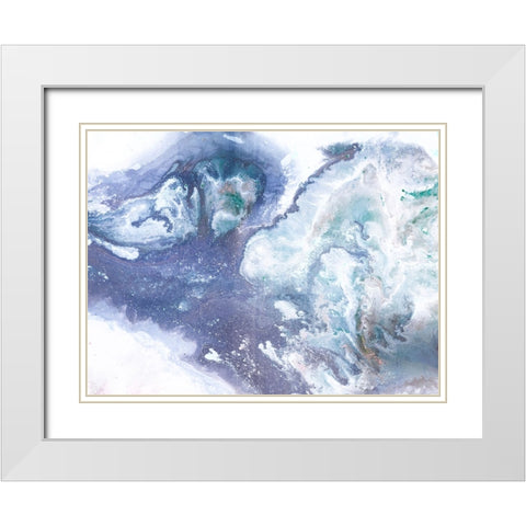 Lilac By Grace White Modern Wood Framed Art Print with Double Matting by Brown, Denise
